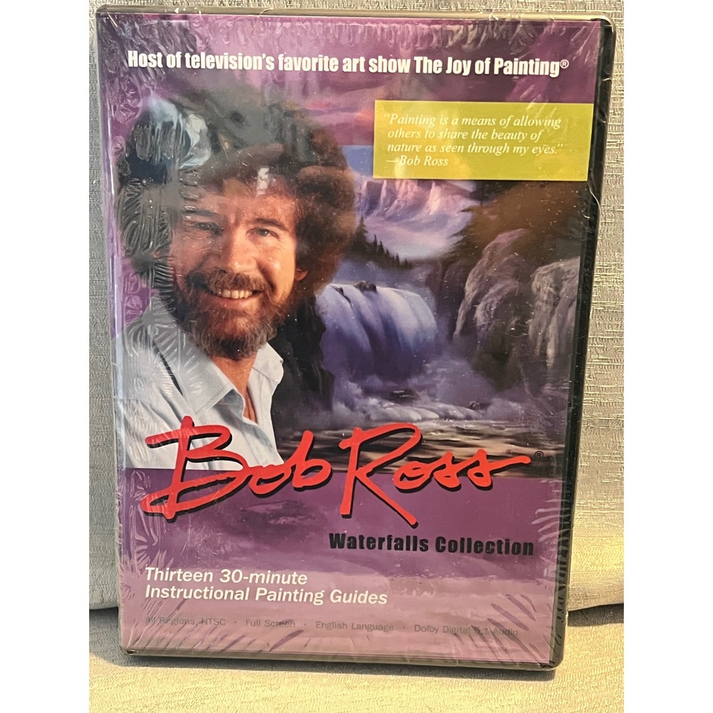 Bob Ross Waterfalls Collection DVD 3-Disc Set 13 Instructional Painting Guides